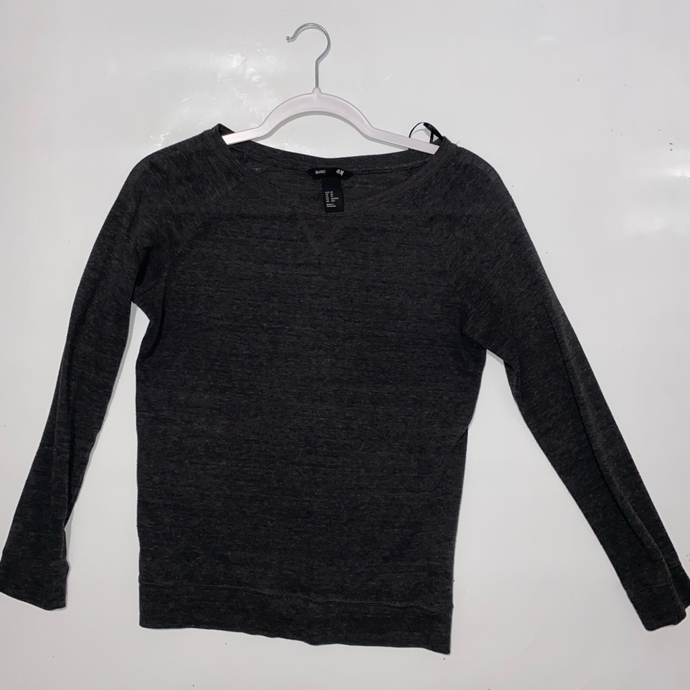 H&M Women's Charcoal Long Sleeve Tee